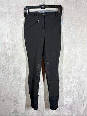 Tuff Rider Ribb Knee Patch Riding Breeches Pants Size 28 Black NWT Equestrian